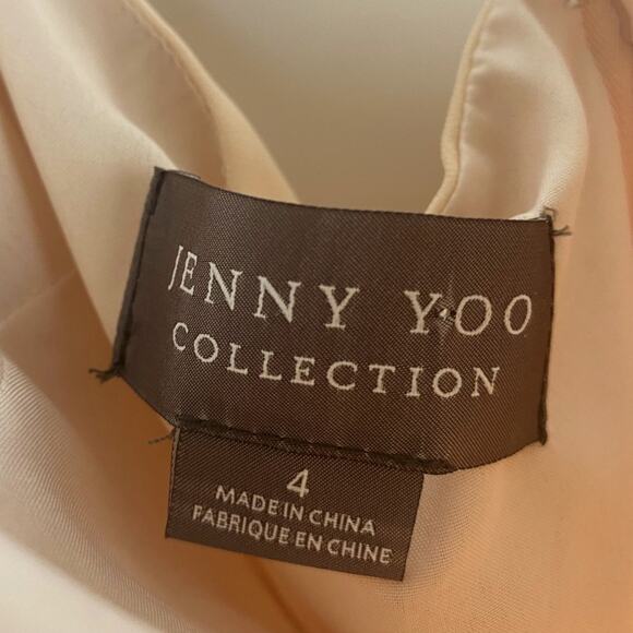 New Jenny Yoo Inesse Bridesmaid Dress Chiffon Soft Blush Romantic Womens Size 4 - Picture 10 of 11